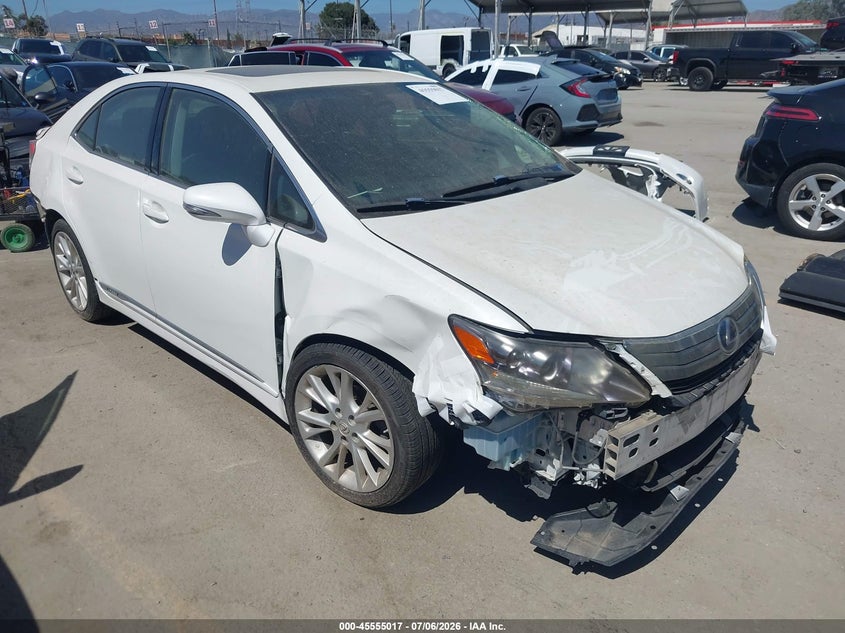 2010 Lexus Hs 250h VIN JTHBB1BA2A2011276 IAAI salvage auction — FRONT & REAR, Salvage (California), sold $1,600 on 2026-07-15 (photo 1)