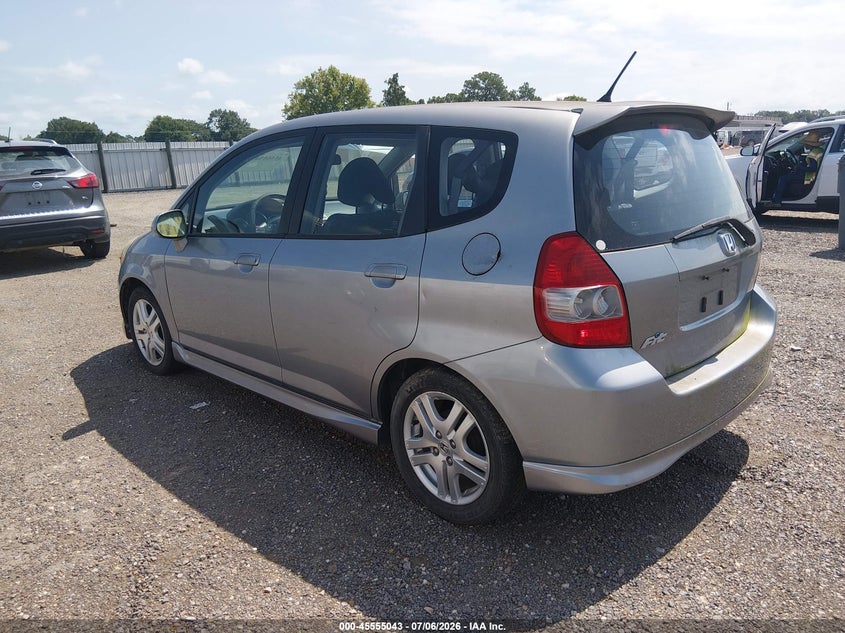 2007 Honda Fit VIN JHMGD38617S055017 IAAI salvage auction — NORMAL WEAR, Clear (Louisiana), sold $500 on 2026-07-22 (photo 3)