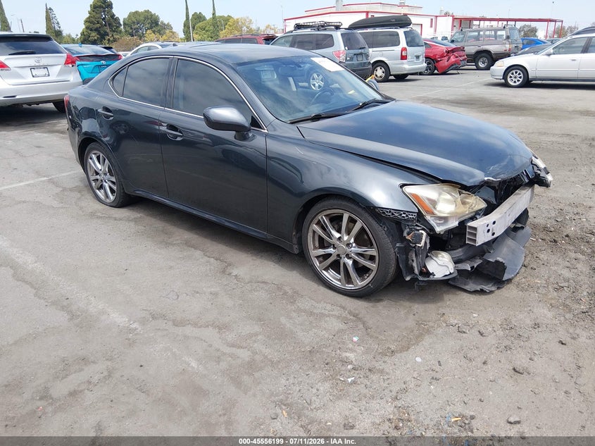2007 Lexus Is 250 VIN JTHBK262575028492 IAAI salvage auction — FRONT END, Salvage (California), sold $600 on 2026-07-30 (photo 1)