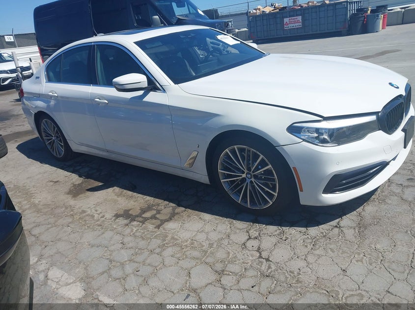 2019 BMW 5er VIN WBAJA9C57KB389642 IAAI salvage auction — LEFT REAR, Salvage (California), sold $6,000 on 2026-07-18 (photo 1)