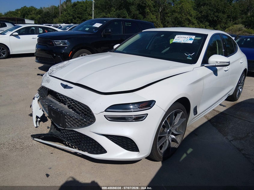 2025 Genesis G70 VIN KMTG34SC4SU151215 IAAI salvage auction — FRONT END, Certificate Of Destruction (Florida), sold $4,550 on 2026-07-29 (photo 2)