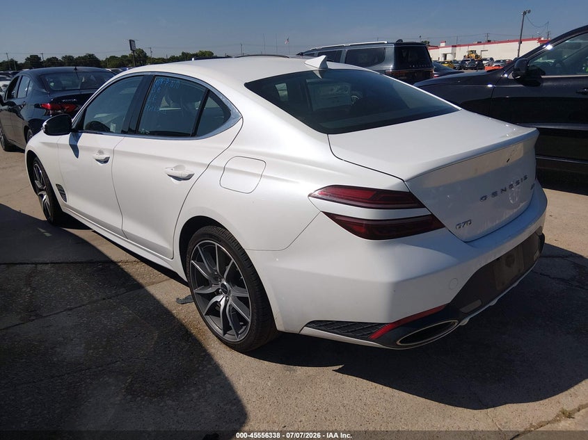 2025 Genesis G70 VIN KMTG34SC4SU151215 IAAI salvage auction — FRONT END, Certificate Of Destruction (Florida), sold $4,550 on 2026-07-29 (photo 3)