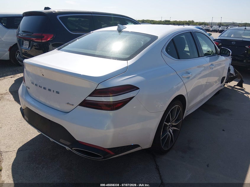 2025 Genesis G70 VIN KMTG34SC4SU151215 IAAI salvage auction — FRONT END, Certificate Of Destruction (Florida), sold $4,550 on 2026-07-29 (photo 4)