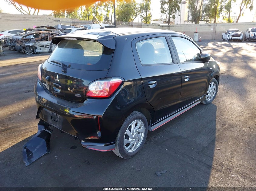 2021 Mitsubishi Mirage VIN ML32AUHJ4MH004413 IAAI salvage auction — LEFT SIDE, Salvage Certificate (California), sold $1,800 on 2026-07-31 (photo 4)
