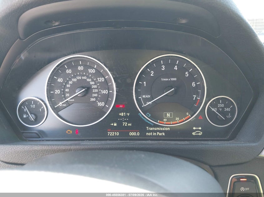 2014 BMW 3er VIN WBA3B5G55ENS07724 IAAI salvage auction — TRANSMISSION, Salvage Title, sold $675 on 2026-07-30 (photo 7)