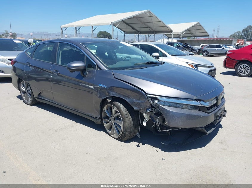 2018 Honda Clarity VIN JHMZC5F19JC002727 IAAI salvage auction — RIGHT FRONT, Salvage (California), sold $25 on 2026-07-29 (photo 1)