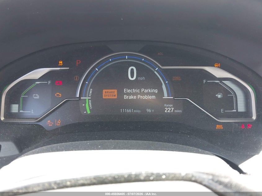 2018 Honda Clarity VIN JHMZC5F19JC002727 IAAI salvage auction — RIGHT FRONT, Salvage (California), sold $25 on 2026-07-29 (photo 7)