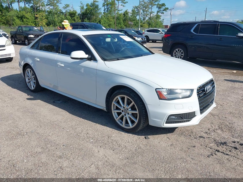 2014 Audi A4 VIN WAUFFAFL9EN031139 IAAI salvage auction — NORMAL WEAR, Clear (Florida), sold $1,150 on 2026-07-14 (photo 1)