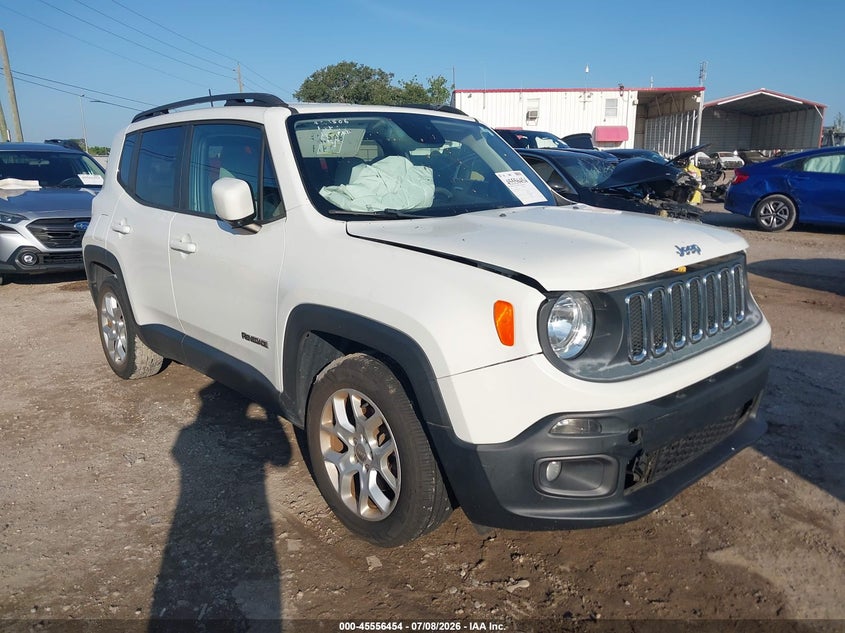 2018 Jeep Renegade VIN ZACCJABBXJPH63119 IAAI salvage auction — FRONT END, Rebuildable (Florida), sold $825 on 2026-07-28 (photo 1)