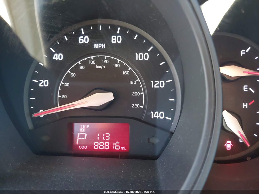 2016 Kia Rio VIN KNADM4A3XG6638623 IAAI salvage auction — NORMAL WEAR, Clear - Dealer Only (California), sold $225 on 2026-07-16 (photo 7)