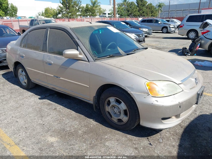 2003 Honda Civic hybrid VIN JHMES96653S006576 IAAI salvage auction — NORMAL WEAR, Clear - Dealer Only (California), sold $250 on 2026-07-28 (photo 1)