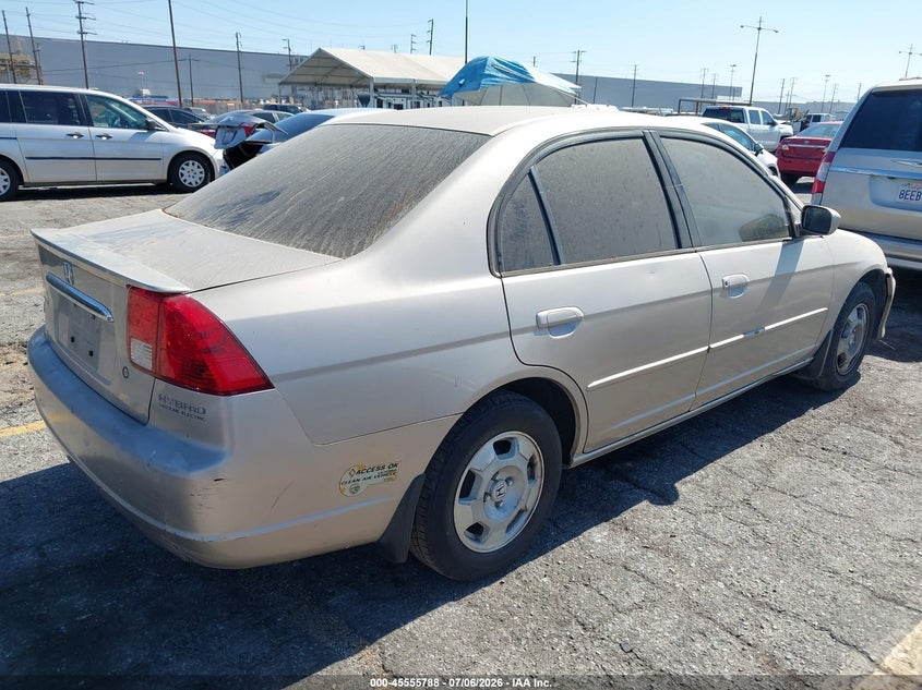 2003 Honda Civic hybrid VIN JHMES96653S006576 IAAI salvage auction — NORMAL WEAR, Clear - Dealer Only (California), sold $250 on 2026-07-28 (photo 4)