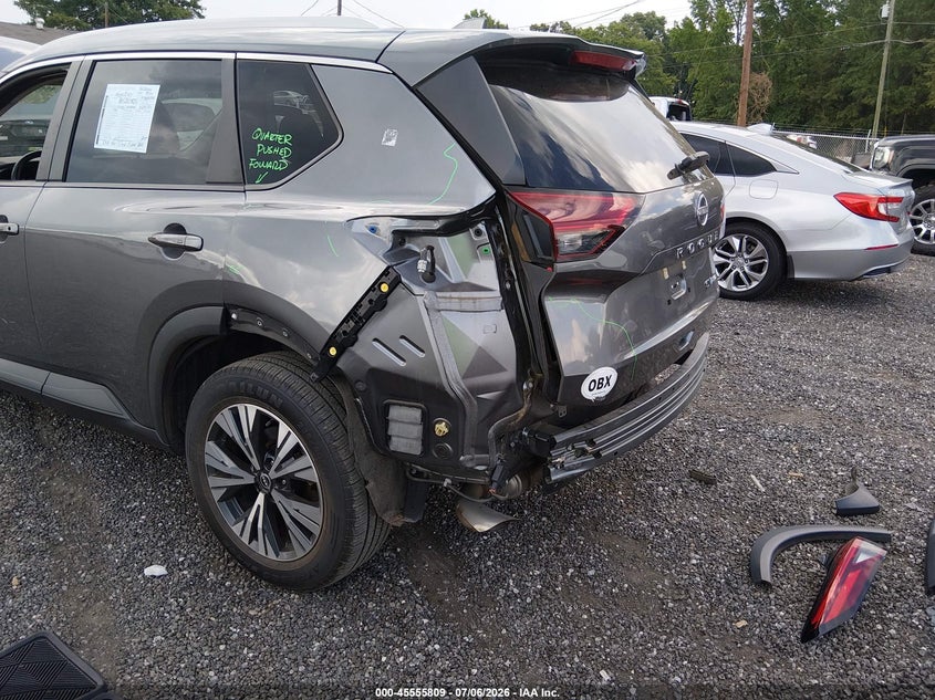 2022 Nissan Rogue VIN 5N1BT3BB8NC718672 IAAI salvage auction — REAR END, Salvage Title, sold $9,800 on 2026-09-07 (photo 6)