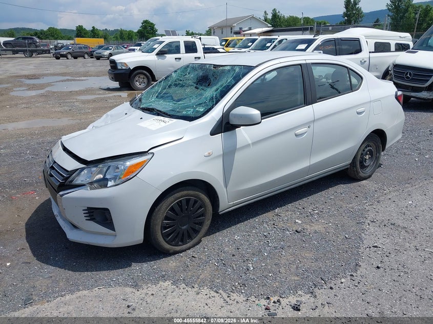 2022 Mitsubishi Mirage VIN ML32FUFJ6NHF06154 IAAI salvage auction — SIDE, Salvage Title, sold $2,200 on 2026-09-09 (photo 2)