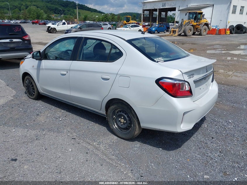 2022 Mitsubishi Mirage VIN ML32FUFJ6NHF06154 IAAI salvage auction — SIDE, Salvage Title, sold $2,200 on 2026-09-09 (photo 3)
