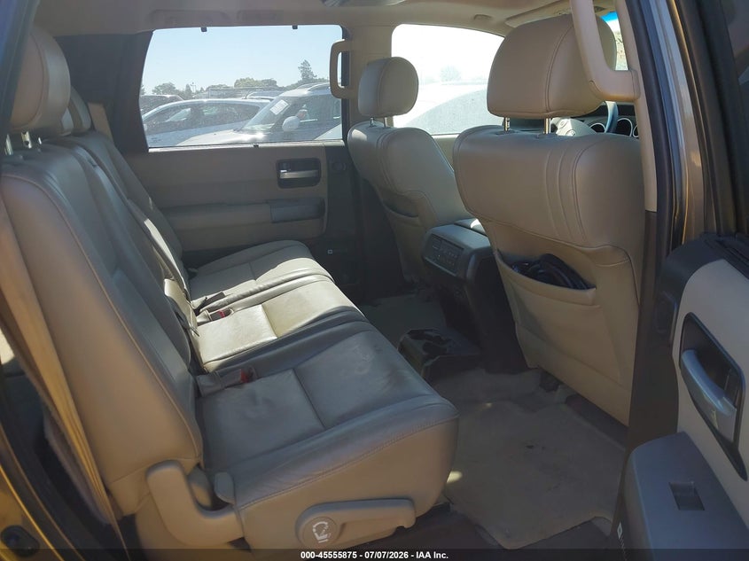 2010 Toyota Sequoia VIN 5TDJY5G16AS033284 IAAI salvage auction — EXTERIOR BURN, Salvage (California), sold $675 on 2026-07-30 (photo 8)