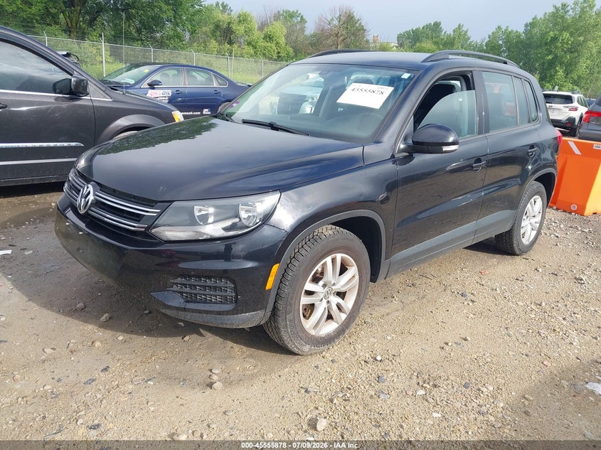 2016 Volkswagen Tiguan VIN WVGBV7AX4GW612204 IAAI salvage auction — HAIL, Junk Bill Of Sale Mv2459 (Wisconsin), sold $700 on 2026-07-23 (photo 2)