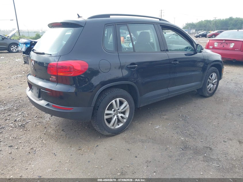 2016 Volkswagen Tiguan VIN WVGBV7AX4GW612204 IAAI salvage auction — HAIL, Junk Bill Of Sale Mv2459 (Wisconsin), sold $700 on 2026-07-23 (photo 4)