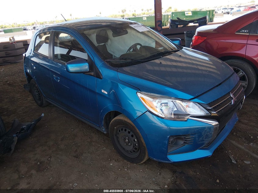 2024 Mitsubishi Mirage VIN ML32AUHJ8RH026681 IAAI salvage auction — LEFT SIDE, Salvage Title, sold $1,500 on 2026-07-21 (photo 1)