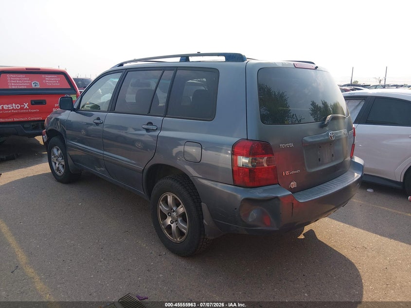 2006 Toyota Highlander VIN JTEEP21AX60176207 IAAI salvage auction — NORMAL WEAR, Clear (Colorado), sold $775 on 2026-07-28 (photo 3)