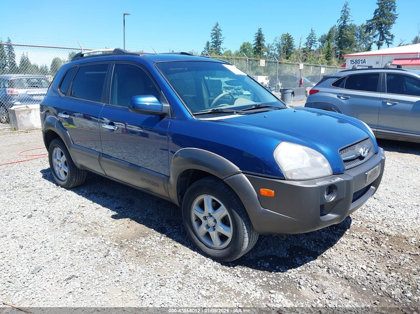2005 Hyundai Tucson VIN KM8JN72D95U081154 IAAI salvage auction — REAR END, Bill Of Sale (Washington), sold $275 on 2026-07-29 (photo 1)