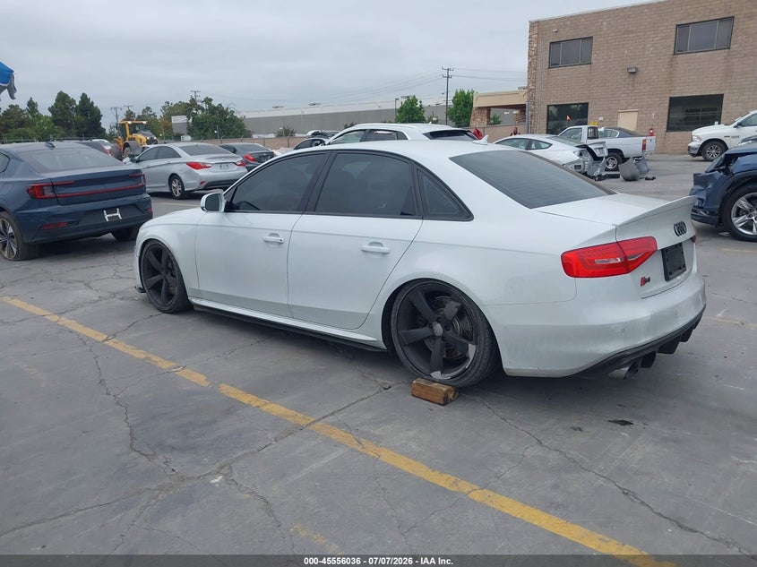 2014 Audi S4 VIN WAUDGAFL5EA126924 IAAI salvage auction — REAR END, Salvage (California), sold $7,000 on 2026-08-24 (photo 3)