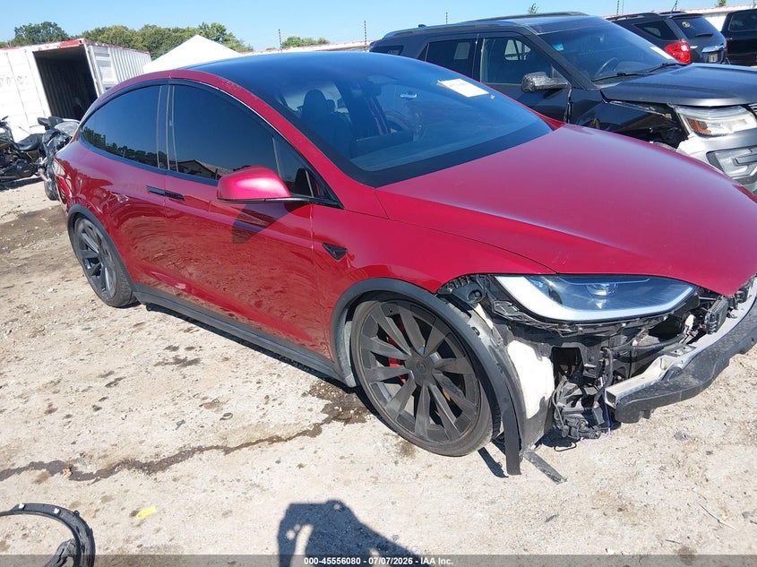 2023 Tesla Model x VIN 7SAXCBE62PF431131 IAAI salvage auction — FRONT END, Salvage (Arkansas), sold $18,000 on 2026-07-30 (photo 1)