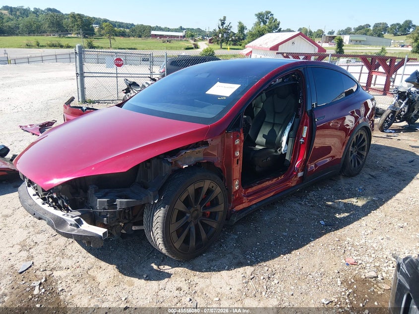 2023 Tesla Model x VIN 7SAXCBE62PF431131 IAAI salvage auction — FRONT END, Salvage (Arkansas), sold $18,000 on 2026-07-30 (photo 2)
