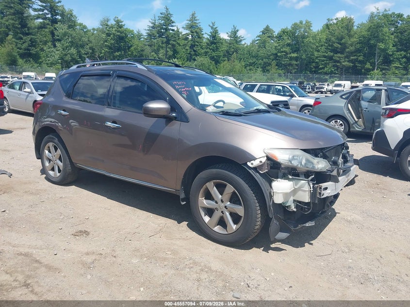 2010 Nissan Murano VIN JN8AZ1MW1AW137207 IAAI salvage auction — FRONT END, Clear (Massachusetts), sold $500 on 2026-07-24 (photo 1)
