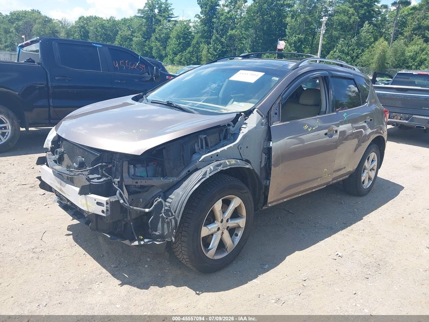 2010 Nissan Murano VIN JN8AZ1MW1AW137207 IAAI salvage auction — FRONT END, Clear (Massachusetts), sold $500 on 2026-07-24 (photo 2)