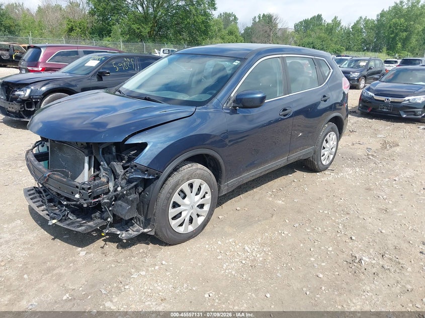 2016 Nissan Rogue VIN KNMAT2MV0GP665365 IAAI salvage auction — FRONT END, Clear (Wisconsin), sold $825 on 2026-07-23 (photo 2)