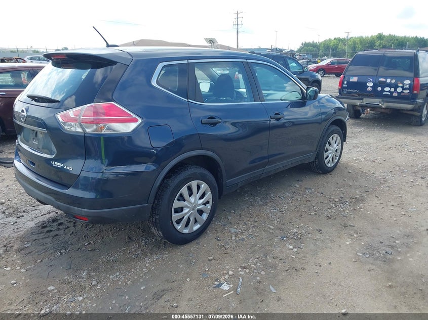 2016 Nissan Rogue VIN KNMAT2MV0GP665365 IAAI salvage auction — FRONT END, Clear (Wisconsin), sold $825 on 2026-07-23 (photo 4)