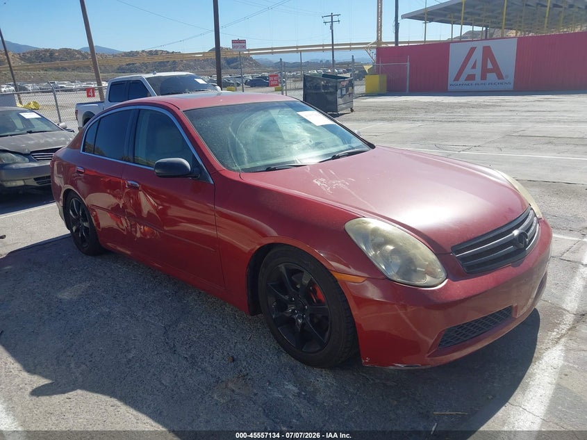 2006 Infiniti G35 VIN JNKCV51E66M500976 IAAI salvage auction — SIDE, Salvage (California), sold $825 on 2026-07-22 (photo 1)