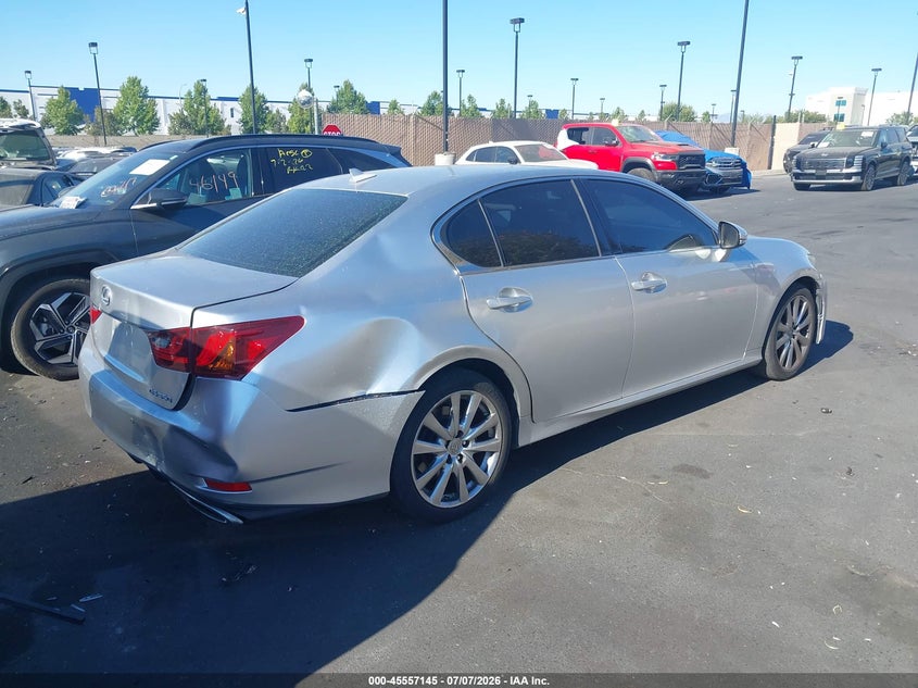 2013 Lexus Gs VIN JTHBE1BL3D5025571 IAAI salvage auction — RIGHT REAR, Salvage Certificate (California), sold $1,850 on 2026-09-04 (photo 4)