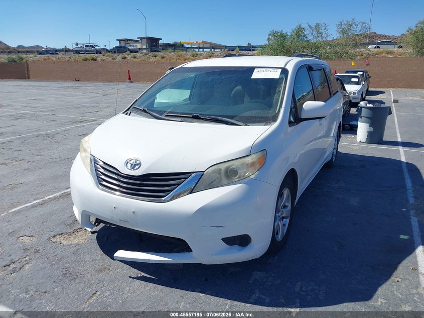 2011 Toyota Sienna VIN 5TDKK3DC7BS018472 IAAI salvage auction — FRONT & REAR, Salvage (California), sold $1,350 on 2026-07-29 (photo 2)