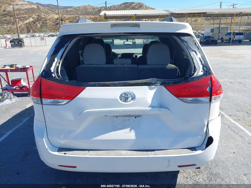 2011 Toyota Sienna VIN 5TDKK3DC7BS018472 IAAI salvage auction — FRONT & REAR, Salvage (California), sold $1,350 on 2026-07-29 (photo 6)