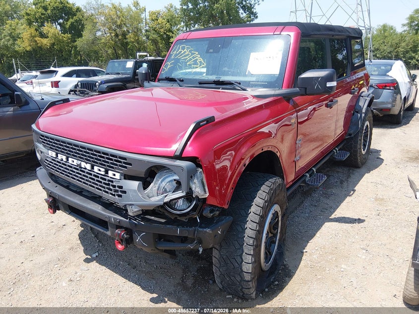 2021 Ford Bronco VIN 1FMEE5DP3MLA93883 IAAI salvage auction — FRONT END, Salvage Title, sold $10,900 on 2026-07-31 (photo 2)