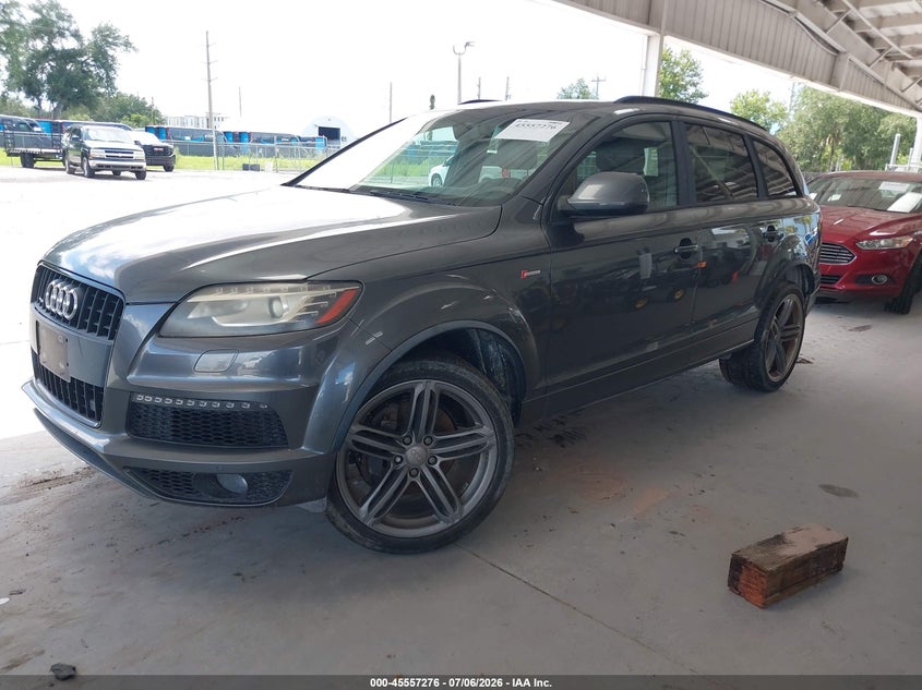 2013 Audi Q7 VIN WA1DGAFE7DD011513 IAAI salvage auction — NORMAL WEAR, Clear (Florida), sold $250 on 2026-07-29 (photo 2)