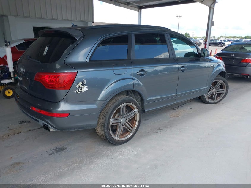 2013 Audi Q7 VIN WA1DGAFE7DD011513 IAAI salvage auction — NORMAL WEAR, Clear (Florida), sold $250 on 2026-07-29 (photo 4)