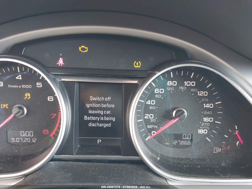 2013 Audi Q7 VIN WA1DGAFE7DD011513 IAAI salvage auction — NORMAL WEAR, Clear (Florida), sold $250 on 2026-07-29 (photo 7)