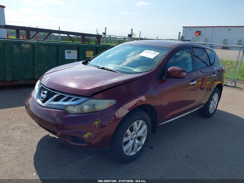 2011 Nissan Murano VIN JN8AZ1MU3BW060114 IAAI salvage auction — FRONT & REAR, Prior Salvage (Minnesota), sold $425 on 2026-07-29 (photo 2)
