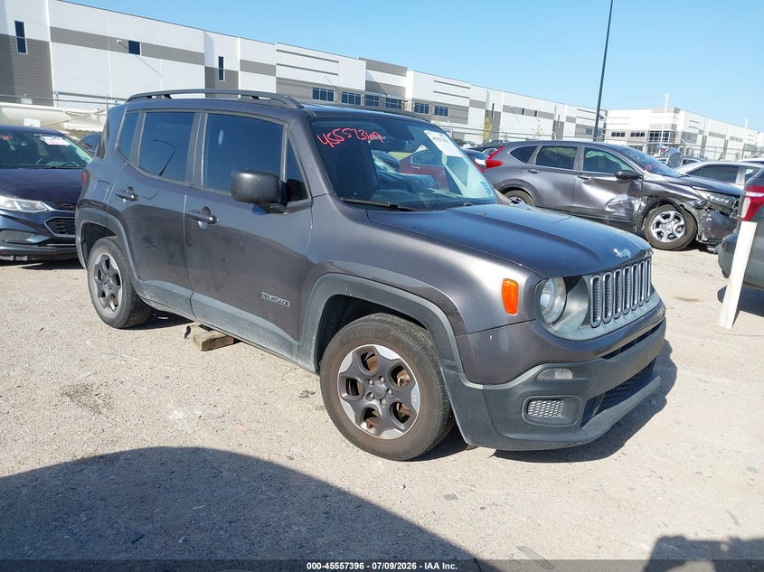 2017 Jeep Renegade VIN ZACCJAAB9HPF75378 IAAI salvage auction — FRONT & REAR, Original (Texas), sold $1,600 on 2026-08-18 (photo 1)