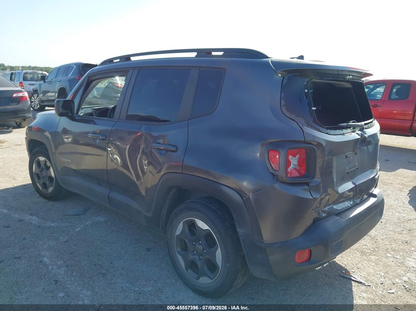 2017 Jeep Renegade VIN ZACCJAAB9HPF75378 IAAI salvage auction — FRONT & REAR, Original (Texas), sold $1,600 on 2026-08-18 (photo 6)