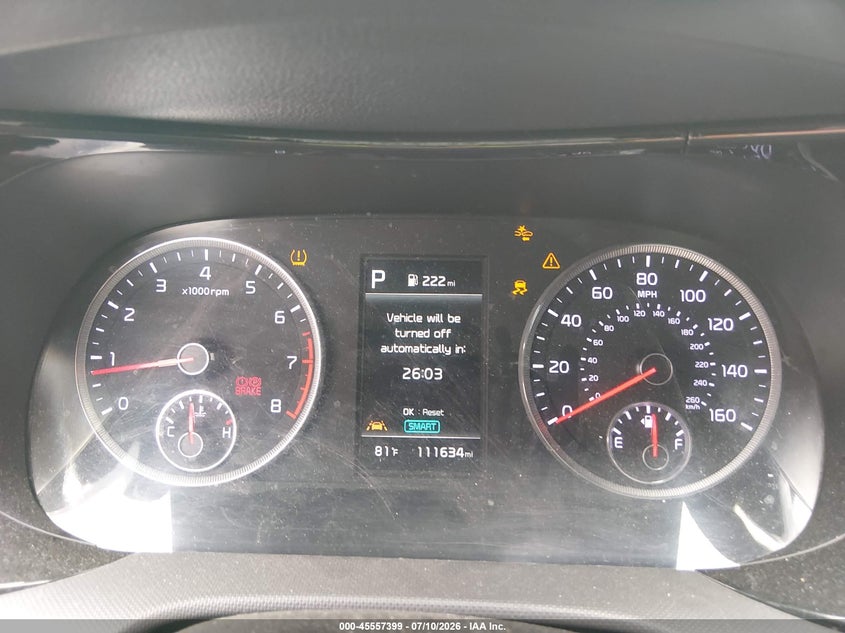 2021 Kia K5 VIN 5XXG64J27MG013143 IAAI salvage auction — FRONT END, Salvage Title, sold $3,000 on 2026-07-29 (photo 7)