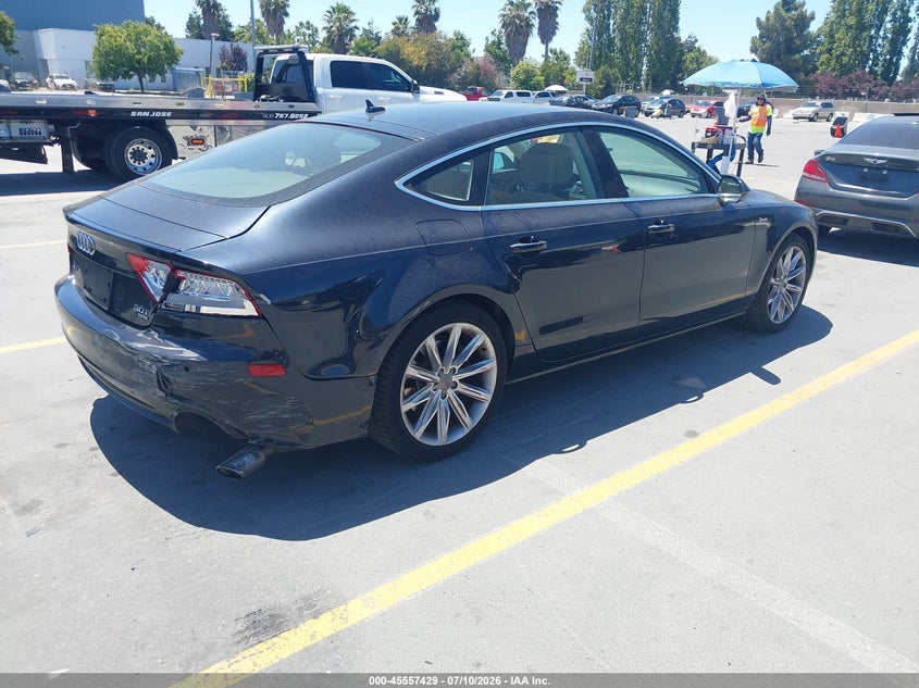 2013 Audi A7 VIN WAUYGAFC4DN107595 IAAI salvage auction — REAR END, Salvage Title, sold $975 on 2026-07-29 (photo 4)