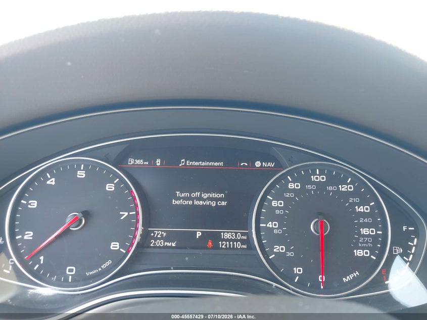 2013 Audi A7 VIN WAUYGAFC4DN107595 IAAI salvage auction — REAR END, Salvage Title, sold $975 on 2026-07-29 (photo 7)