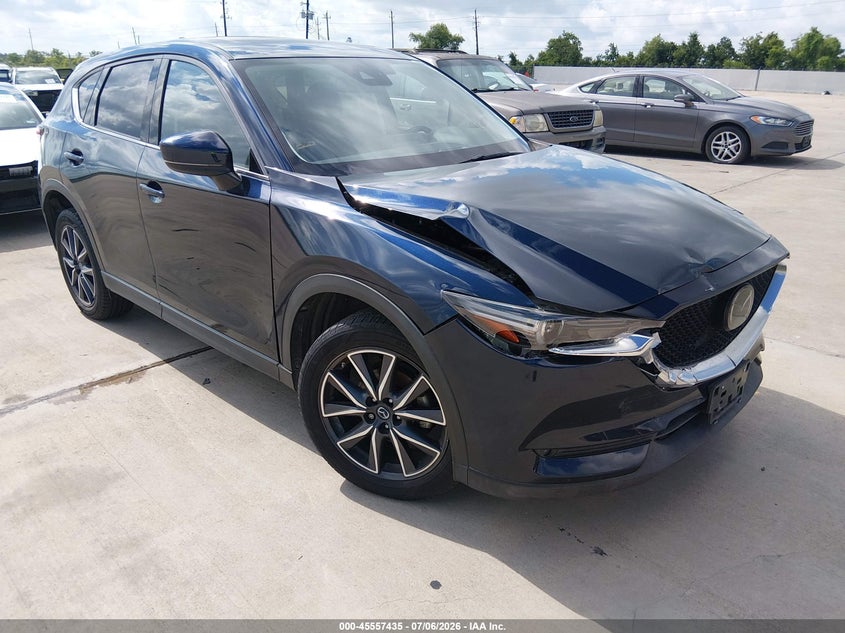 2018 Mazda Cx-5 VIN JM3KFADM9J0318931 IAAI salvage auction — FRONT END, Original (Texas), sold $5,350 on 2026-07-17 (photo 1)
