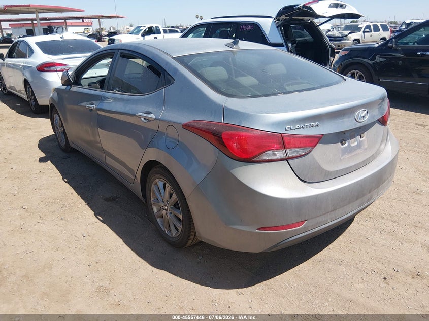 2014 Hyundai Elantra VIN KMHDH4AE1EU138198 IAAI salvage auction — NORMAL WEAR, Clear-Dealer Only (Arizona), sold $900 on 2026-07-28 (photo 3)