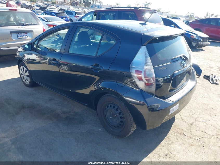 2013 Toyota Prius c VIN JTDKDTB32D1529472 IAAI salvage auction — FRONT END, Salvage Title, sold $1,300 on 2026-08-02 (photo 3)