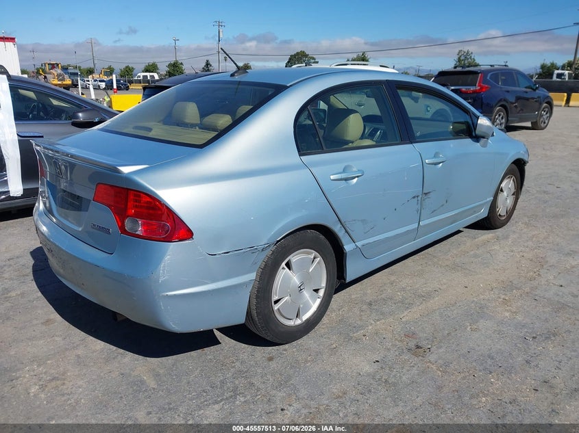 2008 Honda Civic hybrid VIN JHMFA36268S007518 IAAI salvage auction — FRONT END, Salvage (California), sold $650 on 2026-07-24 (photo 4)